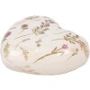 Clayre & Eef 6CE1917 Corazón Decorativo Cerámica Beige Rosa 11x11x4 cm