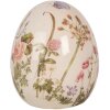 Clayre & Eef 6CE1918S Huevo Decorativo Cerámica Beige Rosa Verde Ø 7x9 cm Estilo Campestre