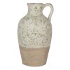 Clayre & Eef 6CE1926 Jarra decorativa de cerámica verde Ø 30x50 cm estilo campestre