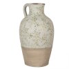 Clayre & Eef 6CE1926 Jarra decorativa de cerámica verde Ø 30x50 cm estilo campestre
