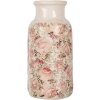 Clayre & Eef Jarrón 6CE1930L Beige Rosa Ø 15x32 cm Cerámica Decoración Rosa