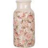 Clayre & Eef Jarrón 6CE1930L Beige Rosa Ø 15x32 cm Cerámica Decoración Rosa