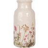 Clayre & Eef Jarrón 6CE1932L Beige Rosa Ø 15x32 cm Cerámica Estilo Campestre