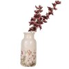 Clayre & Eef Jarrón 6CE1932L Beige Rosa Ø 15x32 cm Cerámica Estilo Campestre