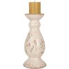 Clayre & Eef 6CE1945M Portavelas Cerámica Beige Rosa Ø 12x26 cm