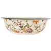 Clayre & Eef 6EM0003 Bol Decorativo Esmalte Beige Verde Ø 30 cm 3000 ml