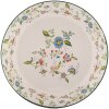 Clayre & Eef 6EM0005 Plato decorativo esmaltado Ø 30 cm Beige Verde Vintage