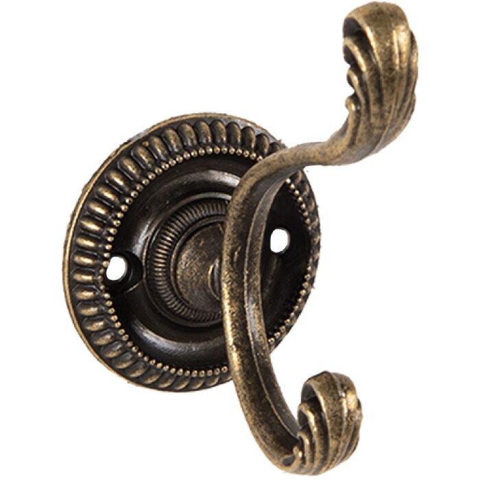 Clayre & Eef 6Y5723 Gancho de pared Hierro Marrón Antiguo 4x6x7 cm
