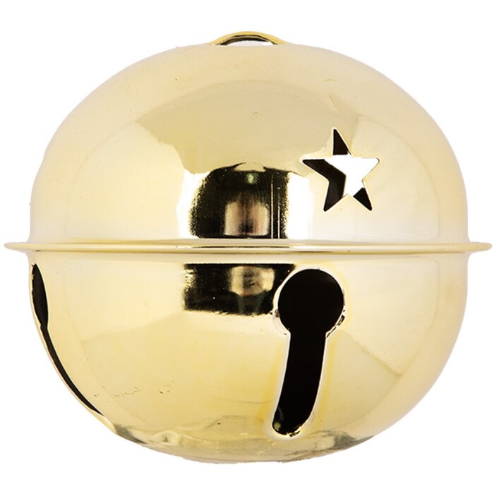 Clayre & Eef 6Y5725M Decoración Campana Hierro Oro Ø 9x9 cm Estilo country