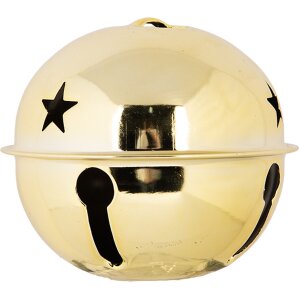 Clayre & Eef 6Y5725M Decoración Campana Hierro Oro Ø 9x9 cm Estilo country