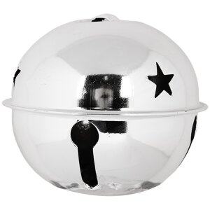 Clayre & Eef 6Y5727M Campana decorativa plata Ø 9 cm estilo country