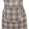 Clayre & Eef LVT41KG Delantal Infantil Estilo Campestre Beige Gris 56x48 cm