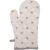 Clayre & Eef LVT44G Guante de horno Beige Gris 18x30 cm Algodón estilo country
