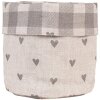 Clayre & Eef LVT50G Panera Algodón Gris Beige Ø 15x16 cm Redonda