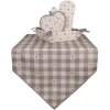Clayre & Eef LVT65G Traves de Mesa en Algodón Beige Gris 50x160 cm Country style