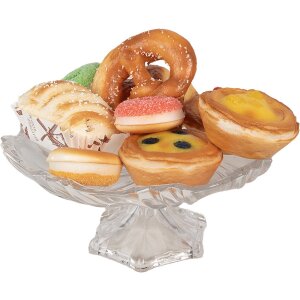 Clayre & Eef 65980P Decoración Donut Plástico Rojo Ø 6x2 cm