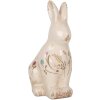 Clayre & Eef 6CE1958M Conejo Decorativo Cerámica Beige Rosa 13x10x21 cm