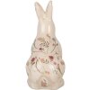 Clayre & Eef 6CE1958M Conejo Decorativo Cerámica Beige Rosa 13x10x21 cm