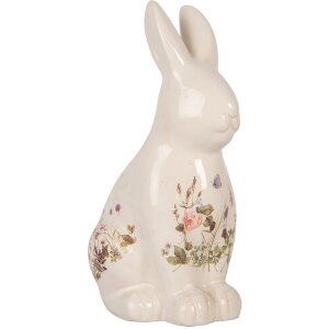Clayre & Eef 6CE1959L Conejo Decorativo Beige Rosa 16x12x28 cm