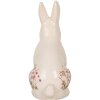 Clayre & Eef 6CE1959L Conejo Decorativo Beige Rosa 16x12x28 cm