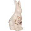 Clayre & Eef 6CE1959M Conejo Decorativo Cerámica Beige Rosa 13x10x21 cm
