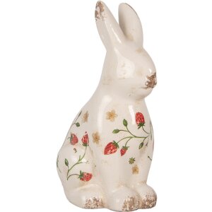 Clayre & Eef 6CE1960L Conejo Decorativo Beige Rojo 16x12x28 cm