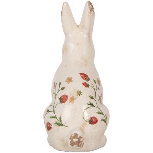 Clayre & Eef 6CE1960L Conejo Decorativo Beige Rojo 16x12x28 cm