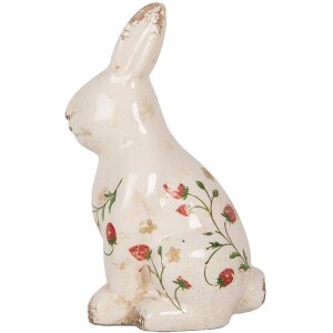 Clayre & Eef 6CE1960L Conejo Decorativo Beige Rojo 16x12x28 cm