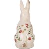 Clayre & Eef 6CE1960L Conejo Decorativo Beige Rojo 16x12x28 cm