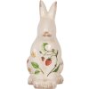 Clayre & Eef 6CE1960M Conejo Decorativo Cerámica Beige Rojo 13x10x21 cm