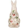 Clayre & Eef 6CE1960M Conejo Decorativo Cerámica Beige Rojo 13x10x21 cm
