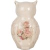 Clayre & Eef 6CE1961L Búho Decorativo Cerámica Beige Rosa 13x12x22 cm