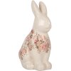 Clayre & Eef 6CE1956L Conejo Decorativo Beige Rosa 16x12x28 cm