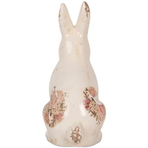 Clayre & Eef 6CE1957M Conejo Decorativo Beige Rosa 13x10x21 cm Cerámica