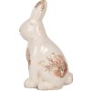 Clayre & Eef 6CE1957M Conejo Decorativo Beige Rosa 13x10x21 cm Cerámica