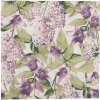 Clayre & Eef 73073 Servilletas de Papel 33x33 cm Blanco Violeta Motivo Floral (20)