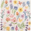 Clayre & Eef 73074 Servilletas de Papel Motivo Floral 33x33 cm Blanco Rosa Amarillo Verde