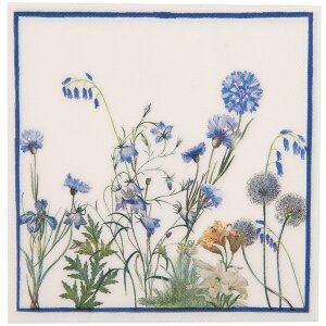 Clayre & Eef 73075 Servilletas de Papel Blanco Azul...