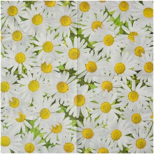 Clayre & Eef 73076 Servilletas de papel margaritas...