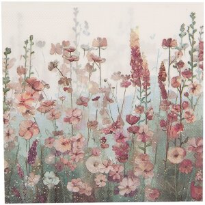 Clayre & Eef 73077 Servilletas de Papel Blanco Rosa...