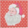 Clayre & Eef 73080 Servilletas de Papel Motivo Papá Noel Rojo Blanco 33x33 cm 20 piezas