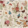 Clayre & Eef 73081 Servilletas de Papel 33x33 cm Beige Rosa Motivo Floral