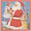 Clayre & Eef 73083 Servilletas de Papel 33x33 cm Azul Rojo Diseño Nostálgico