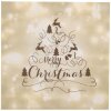 Clayre & Eef 73084 Servilletas de Papel Beige Feliz Navidad 33x33 cm 20 piezas
