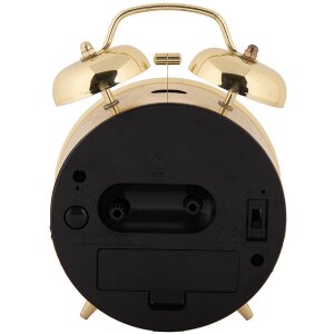 Clayre & Eef 6AC0035 Reloj despertador analógico dorado 10x6x14 cm 1xAA