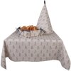 Clayre & Eef BNS48 Paño de cocina 80 cm Algodón Beige Gris Conejito