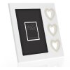 ZEP Marco de madera Mérida Gris Blanco Diseño Corazón 10x15 cm 13x18 cm