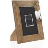 ZEP portarretratos de madera Lille marrón blanco 10x15 13x18 15x20 cm decoración corazón