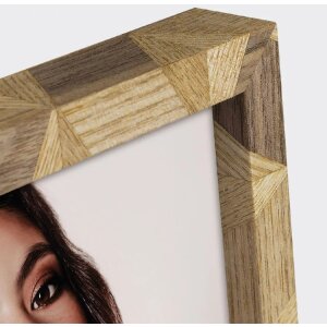 ZEP Marco De Madera Lisbona Nature Marrón Decorativo Cristal Transparente 10x15 13x18 15x20