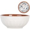 Clayre & Eef 6CEBO0087 Bol Cerámica Blanco Marrón Ø 10x4 cm Estilo Boho